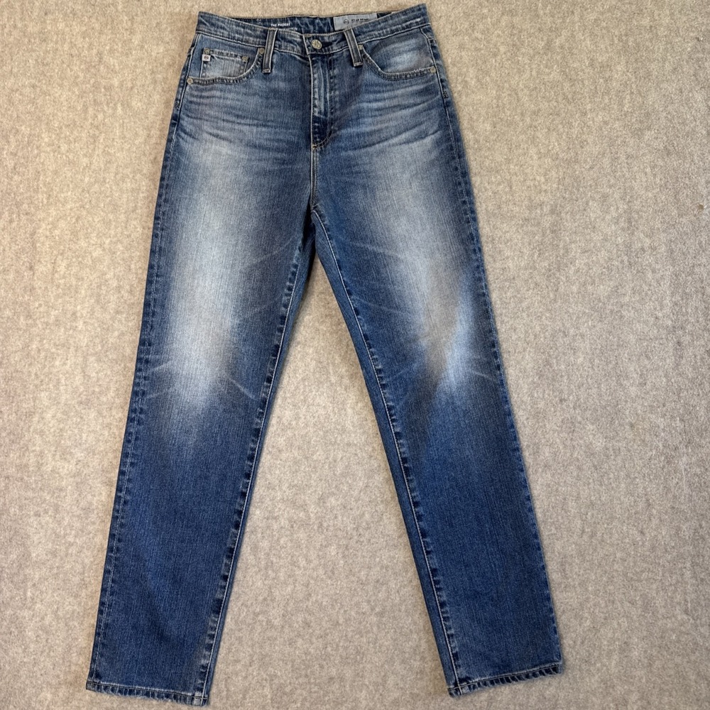 AG Adriano Goldschmied Phoebe High Rise Straight Leg Jeans Womens 27 Medium Wash